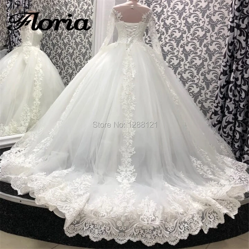 Белое свадебное платье для невесты 2019 цветов мусульманское кружевное с