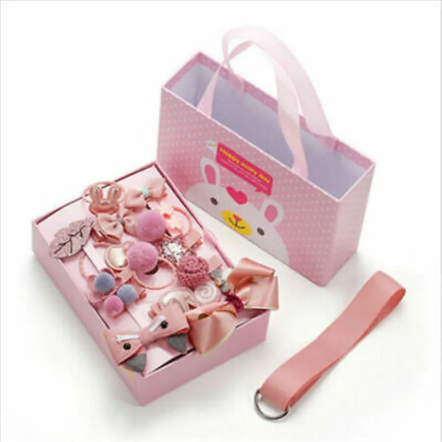 18Pcs/Set Lovely Princess Hairpin Baby Girl Hair Clip Bow Flower Barrette Box Accesories Gift | Детская одежда и обувь
