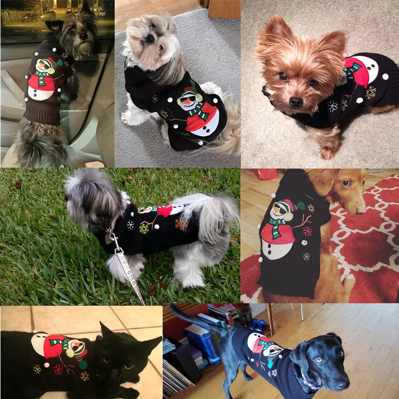 Рождественская одежда для домашних животных DOGGYZSTYLE красный свитер собак джемпер
