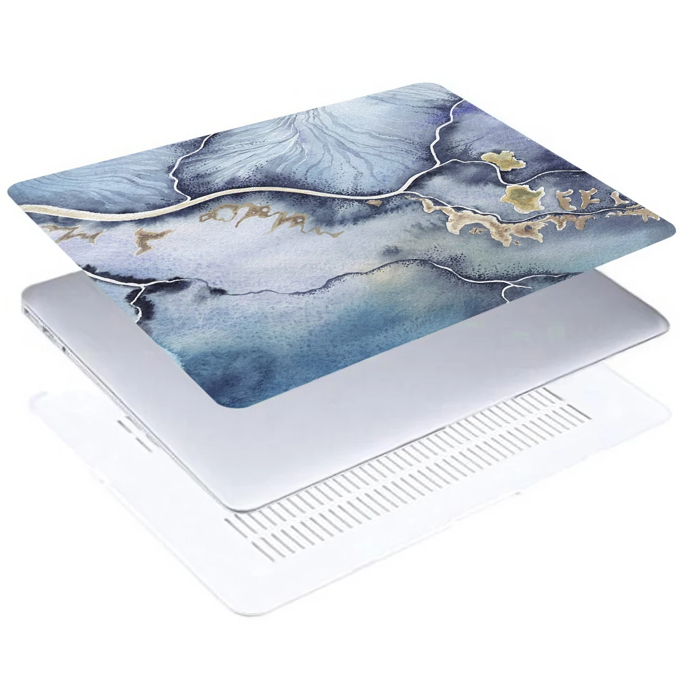 Мраморный чехол для ноутбука MacBook Air 13 2018 A1932 жесткий ПВХ защита Funda Mac Book под мрамор