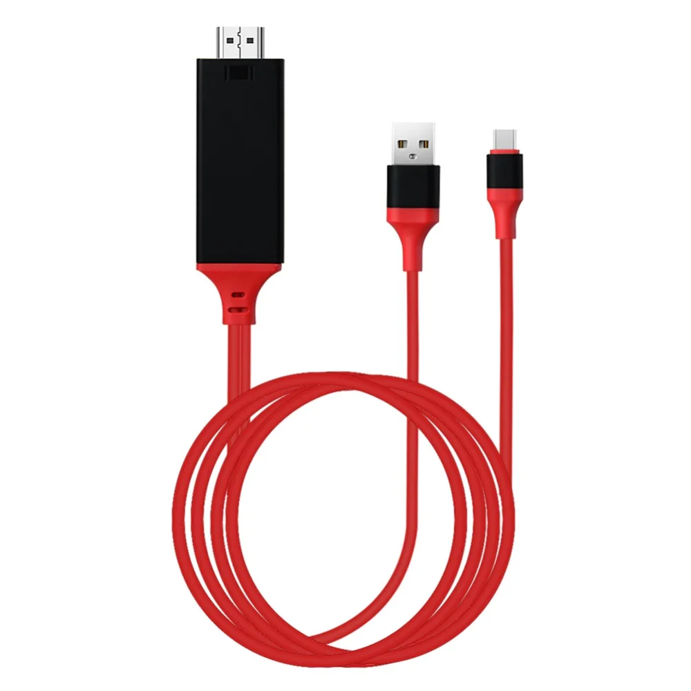 2 в 1 USB C кабель типа к HDMI 4K HD видео аудио для зарядки Samsung Galaxy S8 Note 8 9 Huawei P30 Pro LG G6