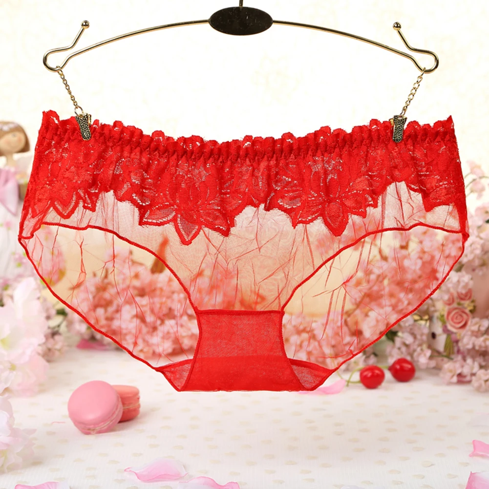 Fashion Sexy Lace See Through Women Low Rise Briefs Underwear Panties Gift | Женская одежда