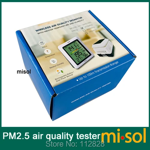 MISOL/10 единиц PM2.5 тестер качества воздуха монитор Беспроводной с комнатной