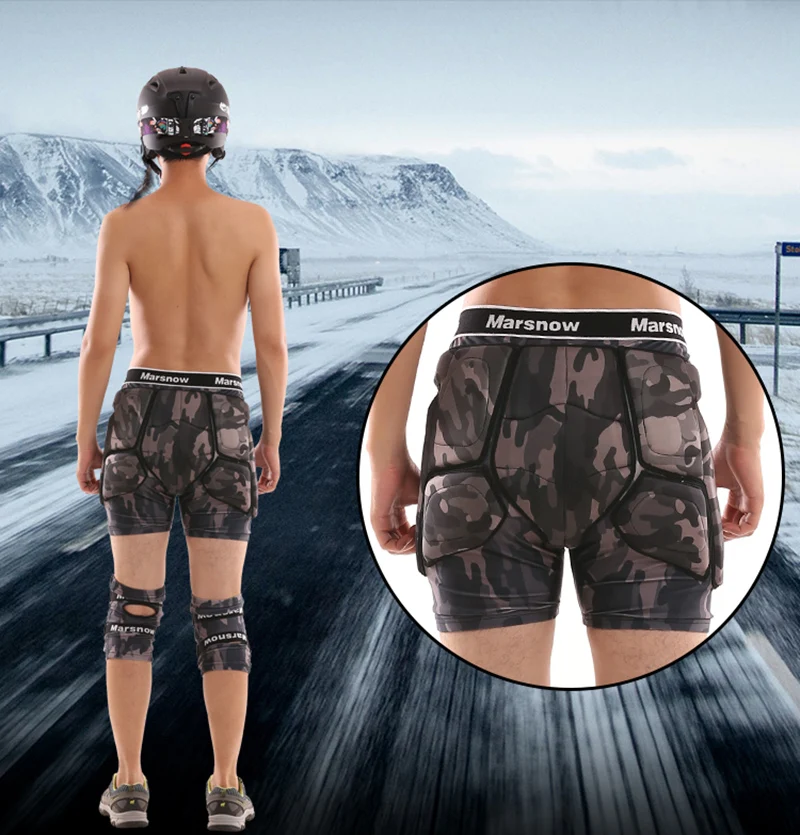Защитные Хип Pad шорты + защитные наколенники для катания на лыжах сноуборде