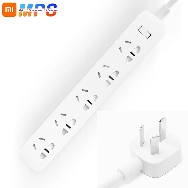 Оригинальная розетка Xiaomi Mi 5 портов Удлинительный кабель электрический адаптер