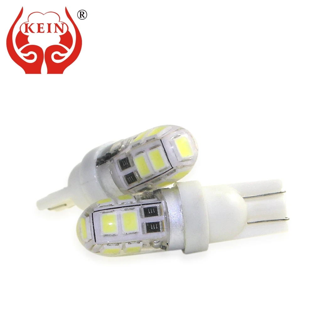 

KEIN 1pcs led t10 W5W 194 168 NEW silicone auto car Lights 9smd 2835 t10 led Side Wedge License Plate Tail Signal Lamp Bulb 12V
