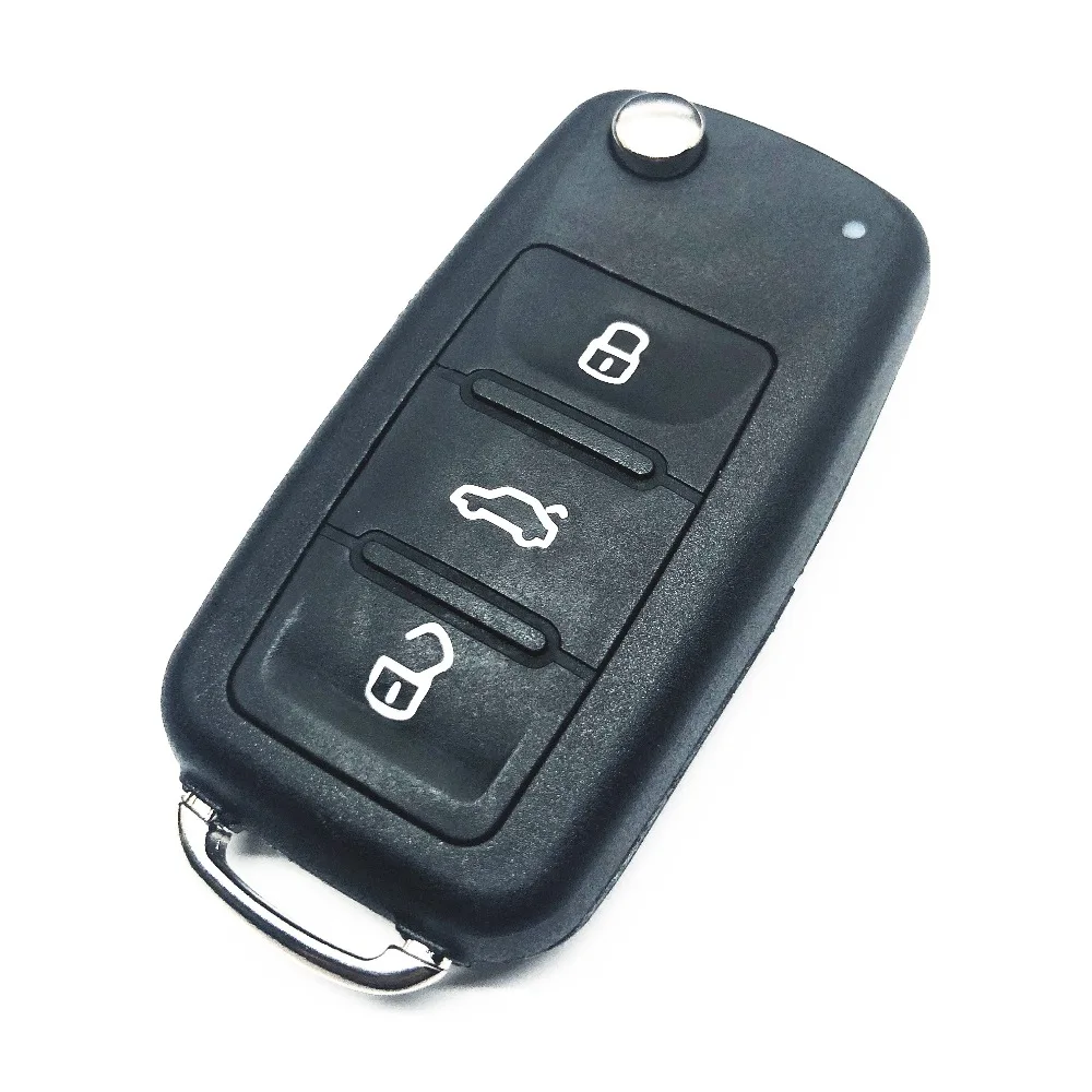 Сменный 3 кнопочный автомобильный чехол-брелок для VW Passat Polo Golf Touran Bora Sagitar Leon Octavia MK6 202AD откидной чехол для ключей