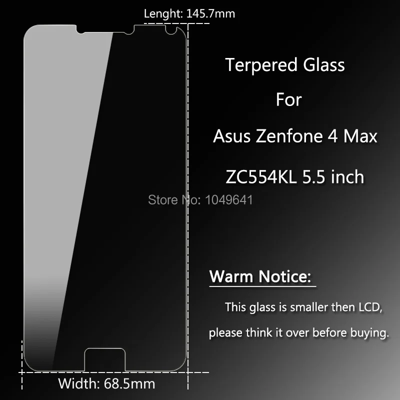 Закаленное стекло для Asus ZC554KL X00ID 9H Взрывозащищенная Защита экрана для Asus Zenfone 4 Max ZC554KL 5,5 дюймов