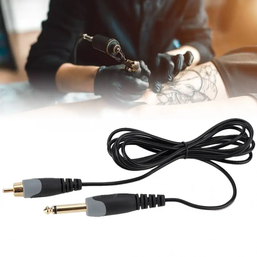 Ручка для татуировки 2 25 метров зажим линия крюк силикон RCA вилка тату машина шнур