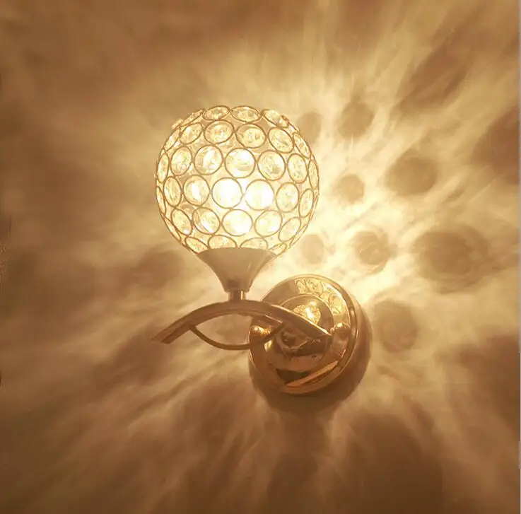 European led crystal wall lamp bed hotel engineering living room home lighting fixture | Освещение