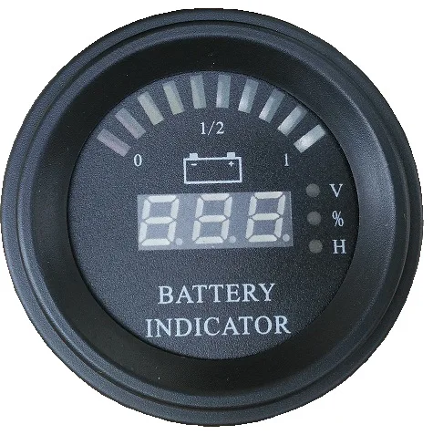 

Цифровой индикатор заряда батареи тестер Индикатор разряда счетчик часов индикатор заряда вилочного погрузчика, дуговой светодиодный инд...
