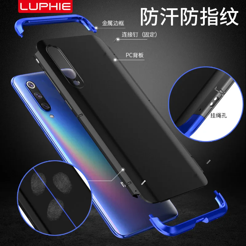 Shockproof Metal Bumper Case For Xiaomi Mi 9 Mi9 Cover Anti Fingerprint Hard PC Back Xiomi Armor M9 |