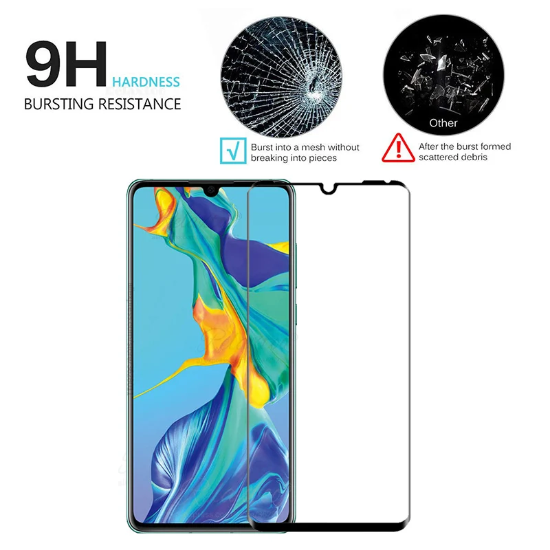 Защитное стекло для Huawei p30 Lite Полное покрытие закаленное huawey p 30 lite легкая защита