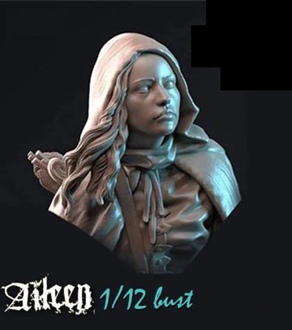 

1/12 Quest woman soldier bust toy Resin Model Miniature Kit unassembly Unpainted