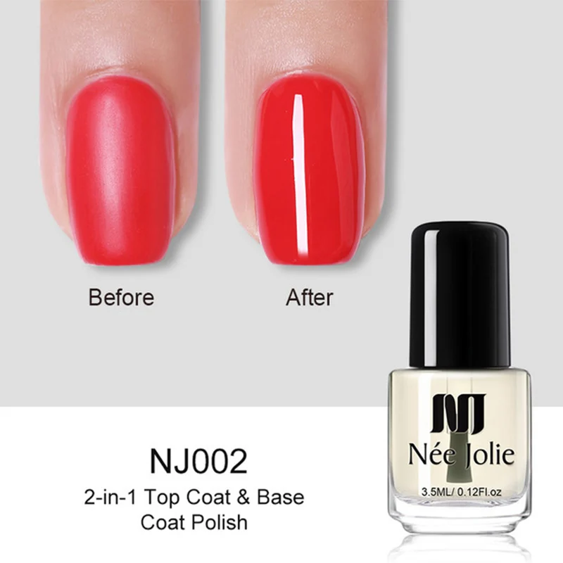 Base top coat NEE JOLIE лак для ногтей Быстросохнущий 49 цветов голографический телесный кофе серый красный серия зеркальный лак для ногтей художественное украшение - Цвет: Base top coat