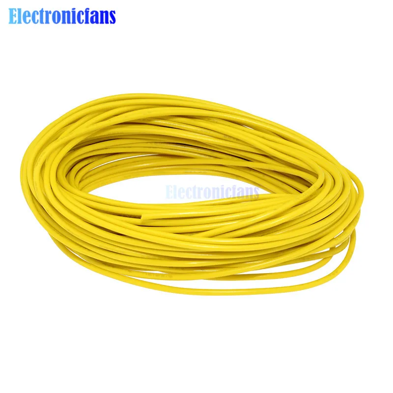 Гибкий многожильный проводной кабель 24 awg желтый 10 м 300 В UL 1007|cable 24|cable 10mcable |