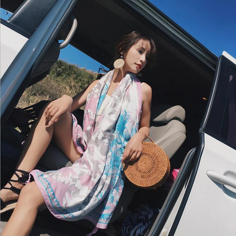 Женские шарфы женские женский летний длинный шарф пляжное полотенце для отдыха