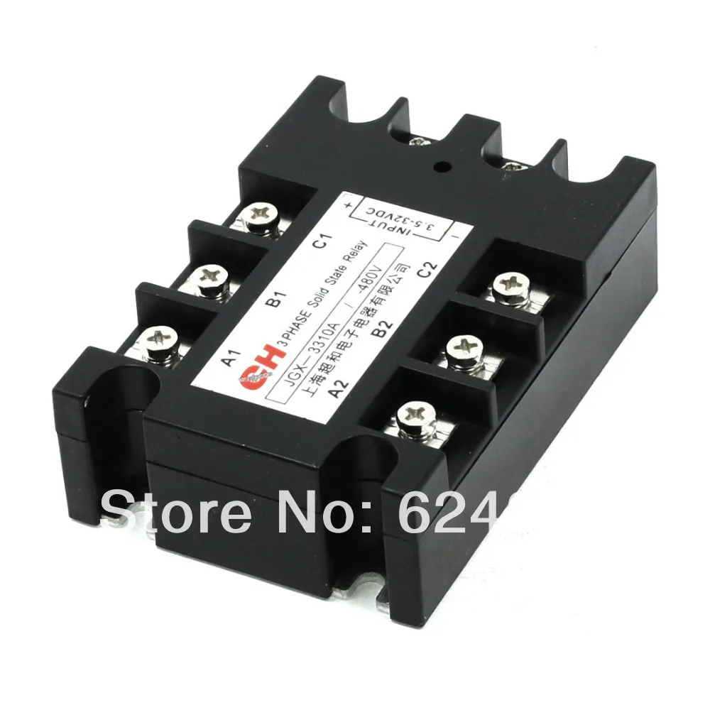 

JGX-3310 DC 3.5-32V to AC 480V 10A Three 3 Phase SSR Solid State Relay