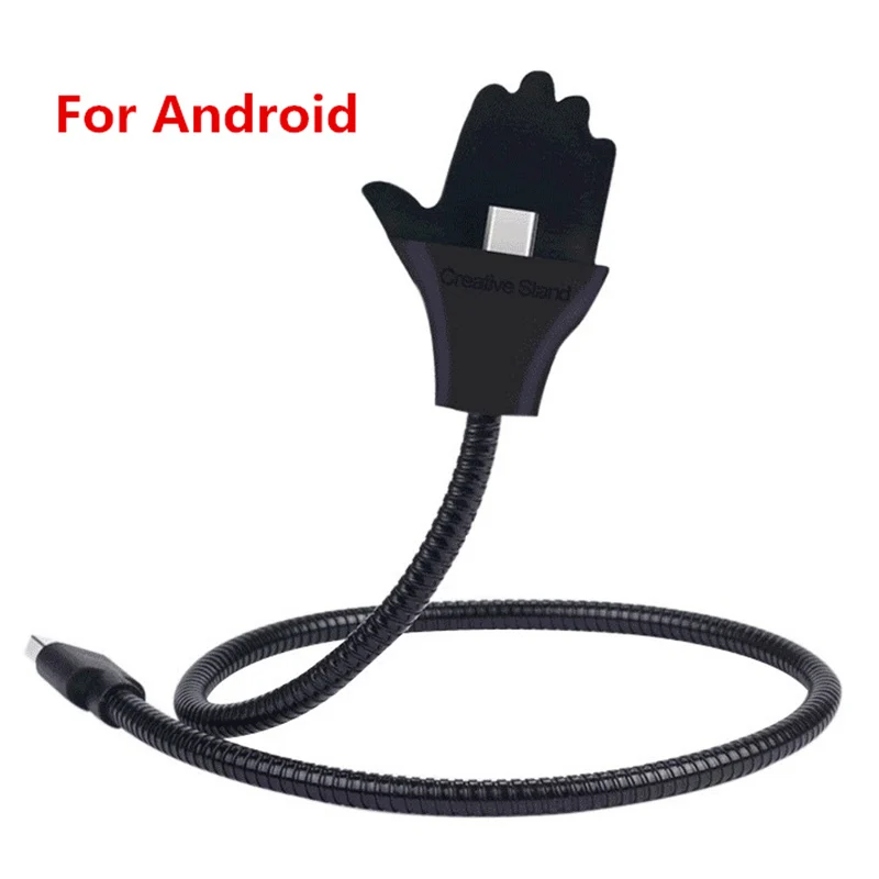 For Android Роскошный usb-кабель для зарядки мобильных телефонов, автомобильные подставки, держатель для iPhone/Android/type-C, настольные подставки для телефонов, кабели для зарядного устройства usb - Цвет: For Android