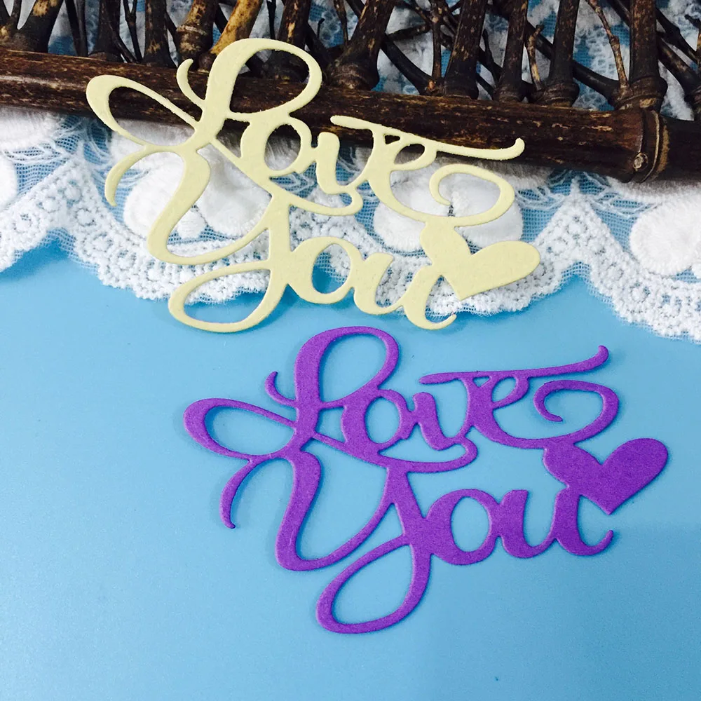 Love you рамка в форме сердца металлические режущие штампы трафареты высечки для