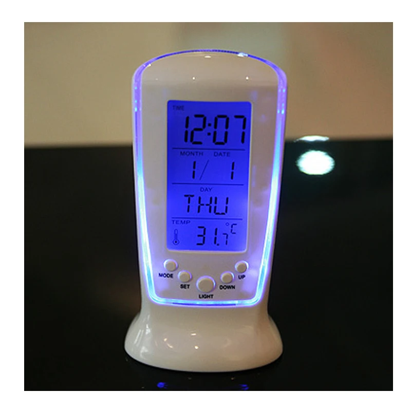 2016 Новинка светодиодный электронный световой сигнализации немой календарь