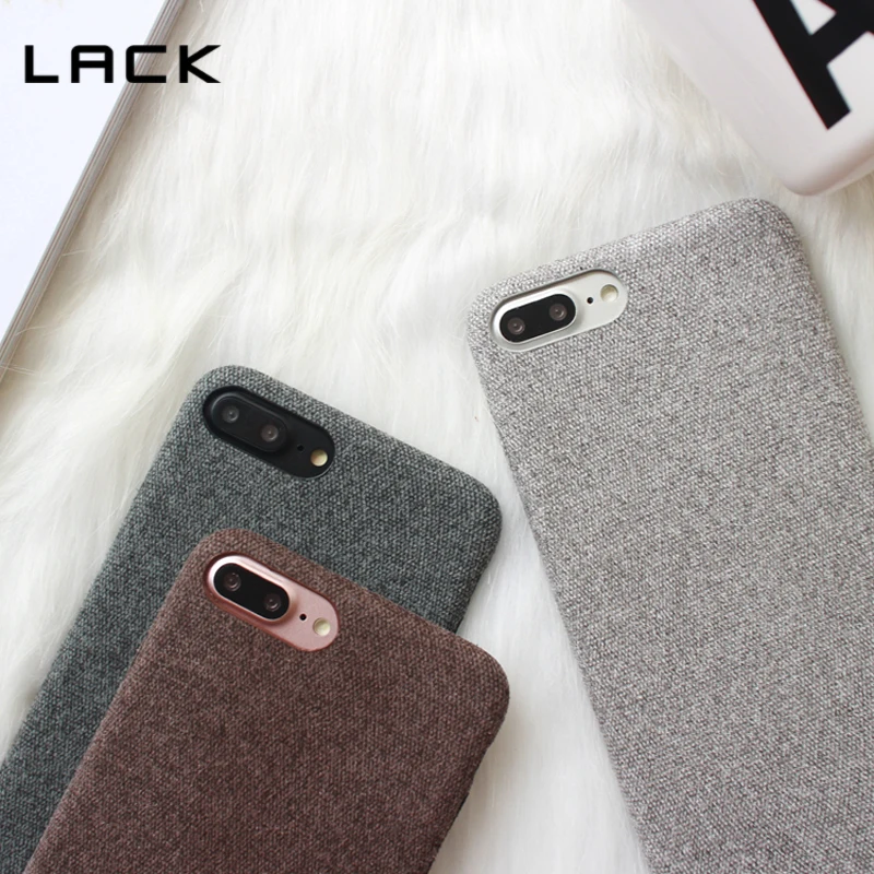 LACK Warm Fuzzy Phone Case For iphone 8 Vintage Cloth Skin Soft Bags Plus Solid Color Back Cover Coque |