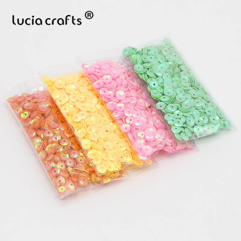 Lucia crafts, 20 г/лот, 5 мм, разные цвета, пластиковые, свободные, с блестками, для дома, вечерние, свадебные, украшения, DIY аксессуары, D0805