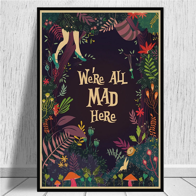 Alice in Wonderland крафт постеры для ретро фильмов настенные картины декора комнаты