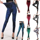 Женские джинсы-джеггинсы, узкие джинсы с имитацией карманов и дырками, 2019, женские бесшовные легинсы