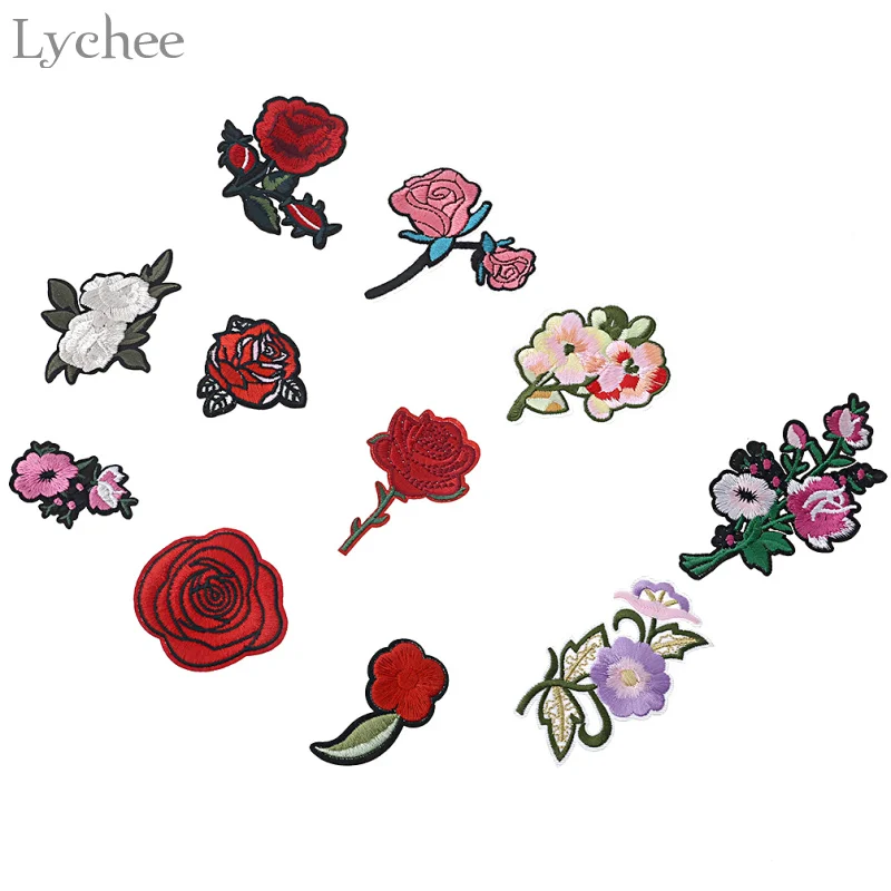 Lychee 11 шт./компл. Роза раньше ручная работа Пришивные нашивки для одежды сделай сам
