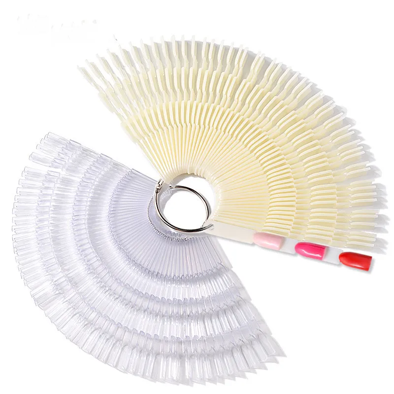 50pcs/set Elegant French Manicure Stiletto Fake Nail Tips Full Cover Acrylic Artificial Transparent/Natural Nails | Красота и
