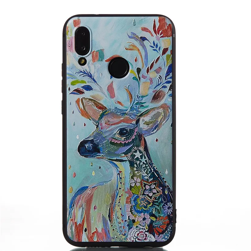 Чехол HEMASOLY для Huawei Mate 20 Lite силиконовый чехол Honor 8X мягкий TPU Play 3D Relif Fish Flower