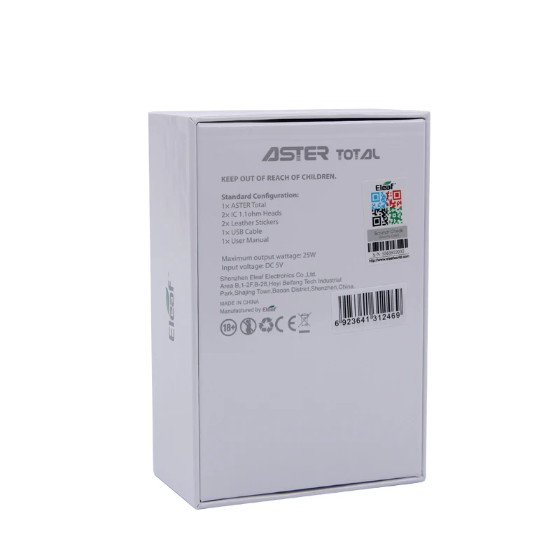 Оригинальный электронной сигареты eleaf Aster всего Starter Kit с 1600 мАч встроенный
