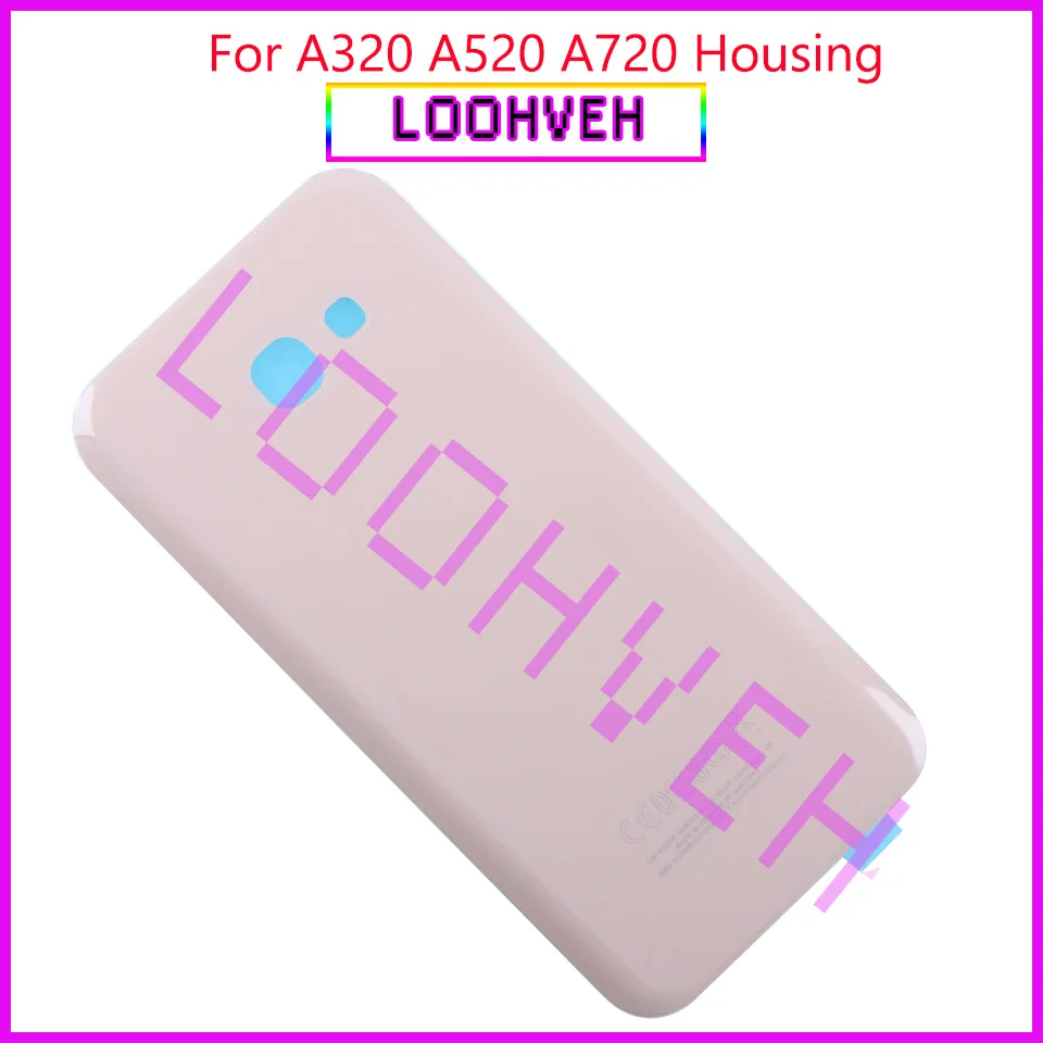 

50Pcs/lot A320 A520 A720 Battery Glass Cover Replacement For Samsung Galaxy A3 A5 A7 2017 Back Housing Door with adhesive