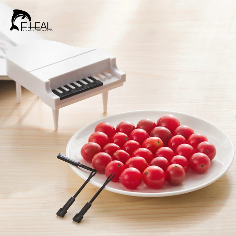 FHEAL 10 шт./компл. Творческий пианино Моделирование плоды вилкой экологичный АБС