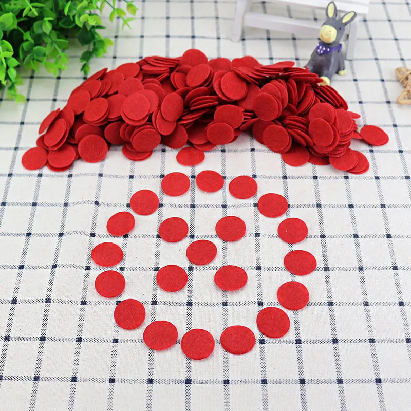 1000 2000 шт Красные цветные круглые войлочные прокладки Аксессуары Экологичные