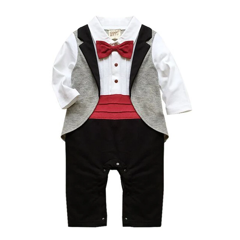 Детские комбинезоны хлопковая одежда для маленьких мальчиков с длинным рукавом