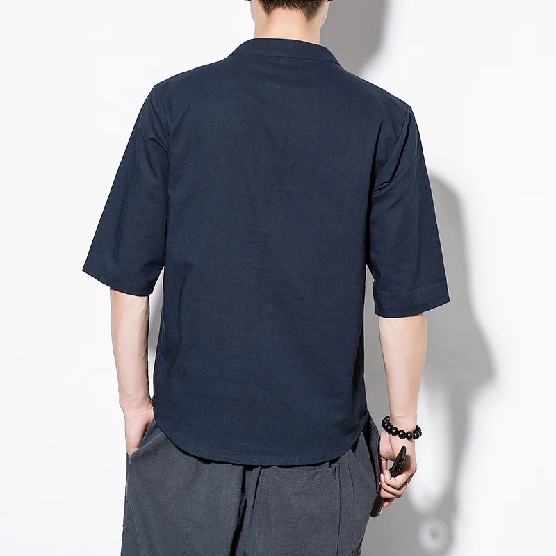 FUODRAO летняя хлопковая льняная рубашка Мужская дышащая уличная Camisa Masculina в