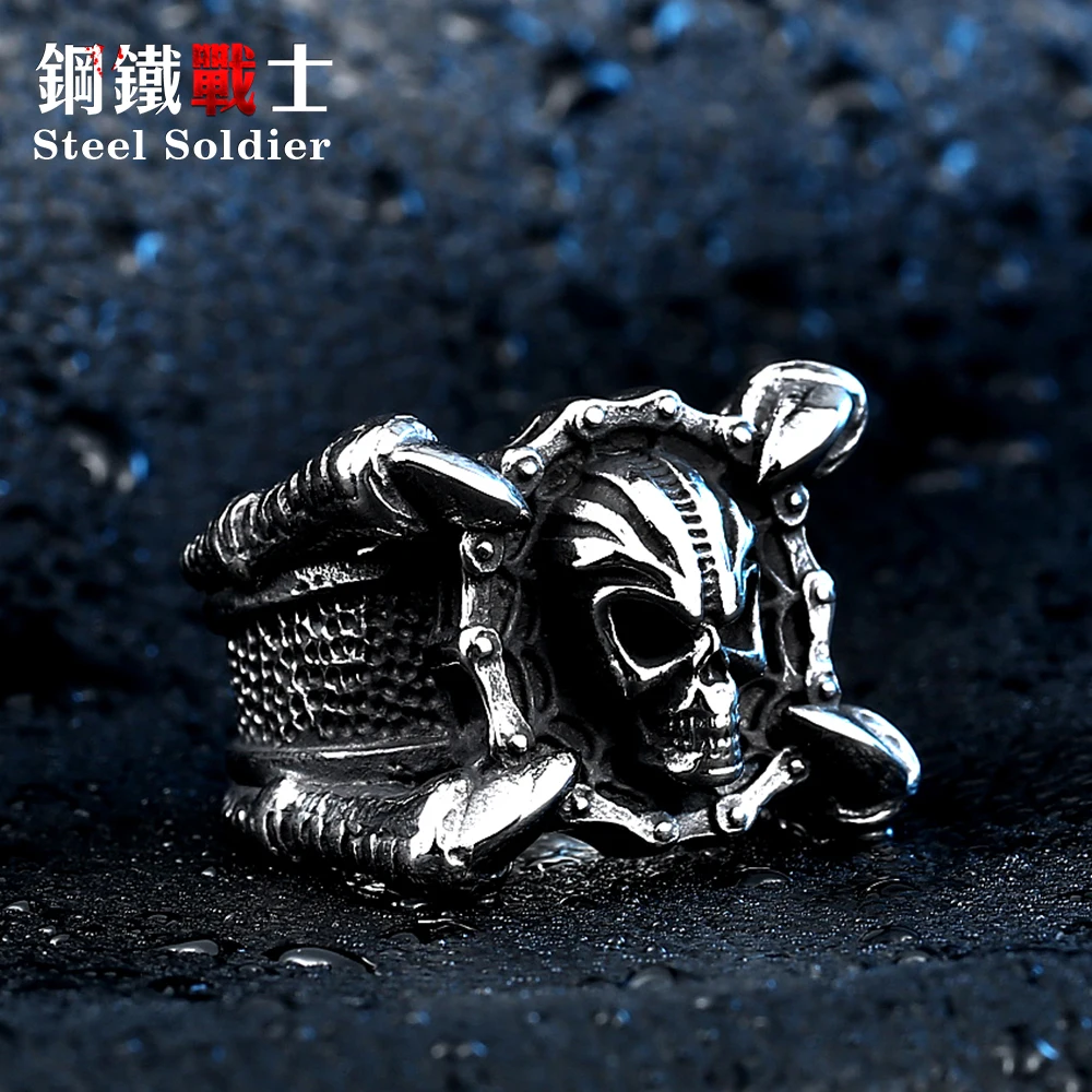 Мужское кольцо из нержавеющей стали в стиле панк|biker jewelry|fashion biker jewelryring punk |