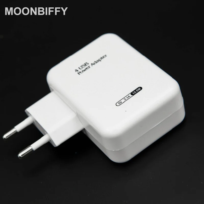 Универсальное умное зарядное устройство с европейской вилкой, 4 порта, Micro USB, зарядное устройство, адаптер, концентратор для samsung, для iPhone, Xiaomi, телефона