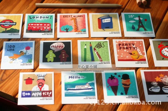 Мини-карты с рисунком жирафа 40 шт. в комплекте поздравительная карта подарок на