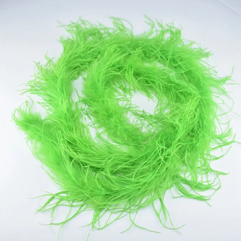 Apple Green 2 метра Белый страусиное перо боа планки юбка костюм пушистые страусиные перья юбка для рукоделия свадебные украшения из перьев Плюмы - Цвет: Apple Green