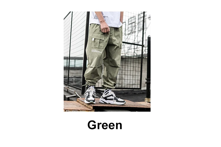 LAPPSTER Men Streetwear Carog Pants Summer Joggers Pants Men Black Hip Hop Harem Pants Korean Style Trousers Polyester