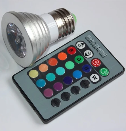 Lowest price 5W LED E27 E14 GU10 RGB Bulb 16Color Spotlight with IR Remote Controller Lamp for Home Party Decoration | Освещение