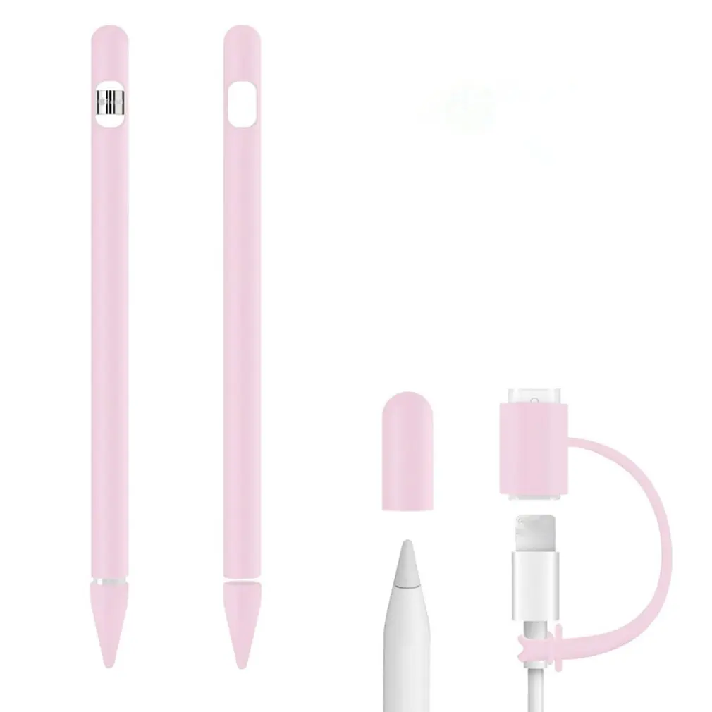 Цветной мягкий силиконовый совместимый для Apple Pencil чехол совместимый для iPad Tablet стилус защитный чехол
