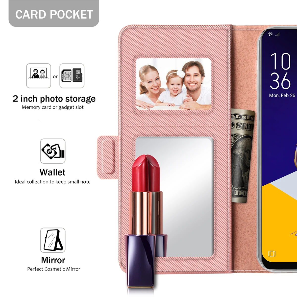 Чехол WIN для Asus Zenfone 5 ZE620KL, чехол, роскошный, откидной, вращающийся, с отделением для карт, с подставкой, зеркальный, кожаный чехол-кошелек для Asus 5Z ZS620KL, чехол