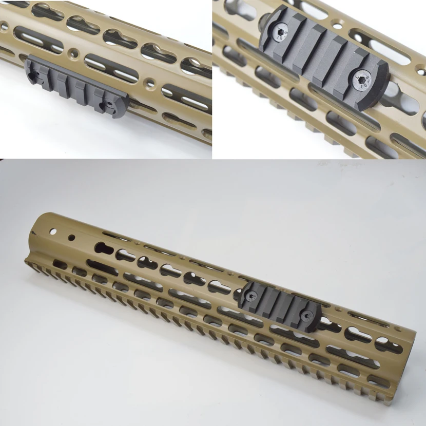 TriRock 2 шт./компл. 5 7 9 11 13 слотов CNC алюминиевый Picatiny/Weaver Rail Section для Keymod Handguard Mount|rail