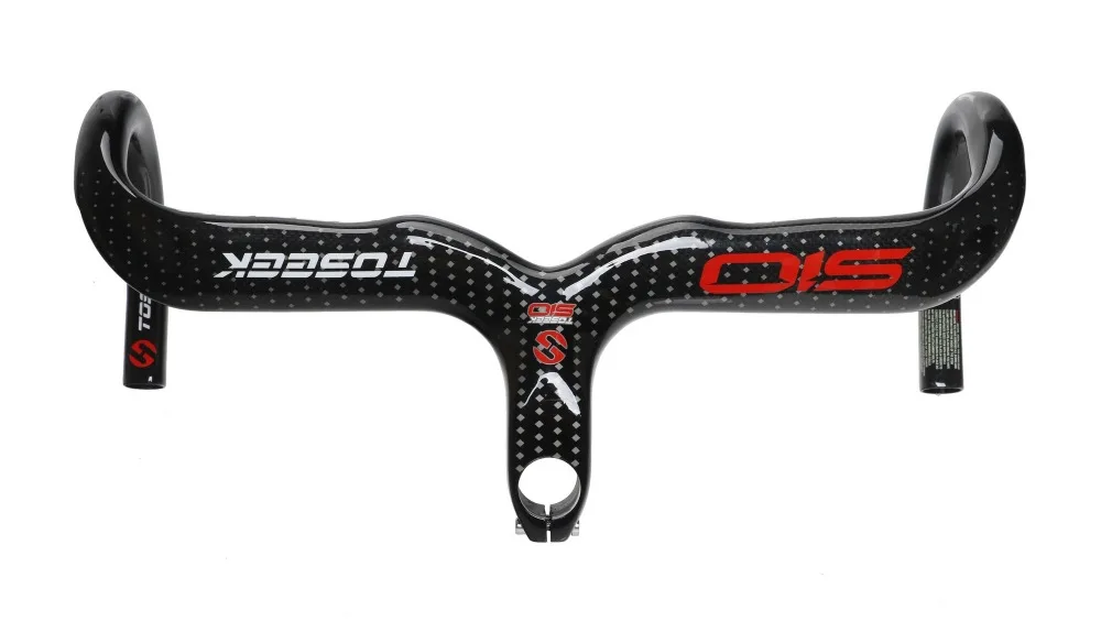 УГЛЕРОДНЫЙ руль для велосипеда интегрированный дорожного 400/420/440 мм Аксессуары