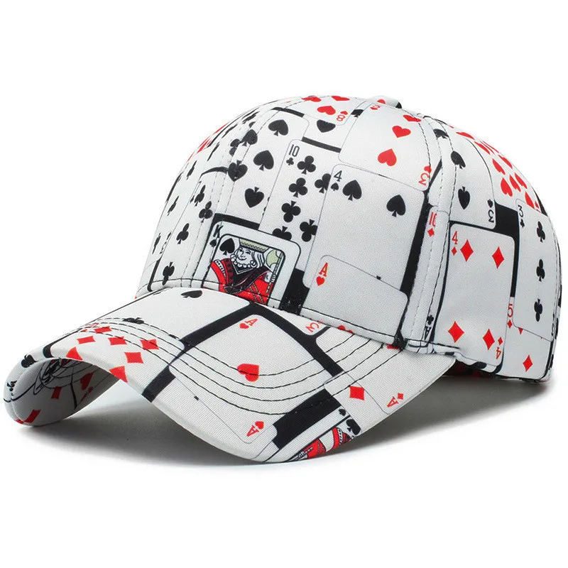 poker Бейсбольная кепка с 3D принтом в виде покера для мужчин уличная хип-хоп Harajuku Повседневная Регулируемая Спортивная Кепка для рапера грузовика шляпа папы костяная - Цвет: poker