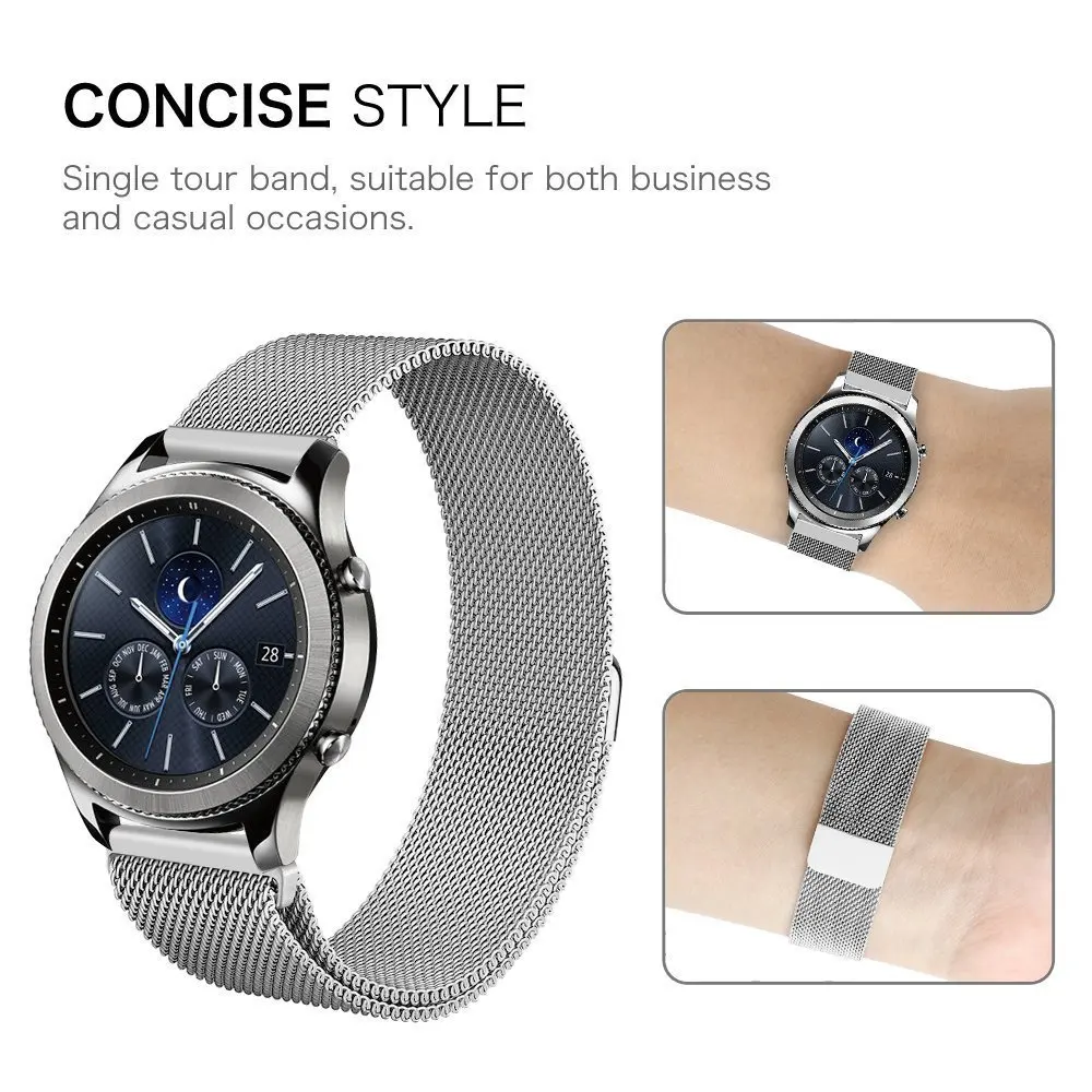 Ремешок ZLIMSN Milanese Loop из нержавеющей стали с магнитной регулируемой пряжкой